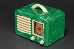 Stunning General Television Radio in Green Swirled Tenite Bakelite